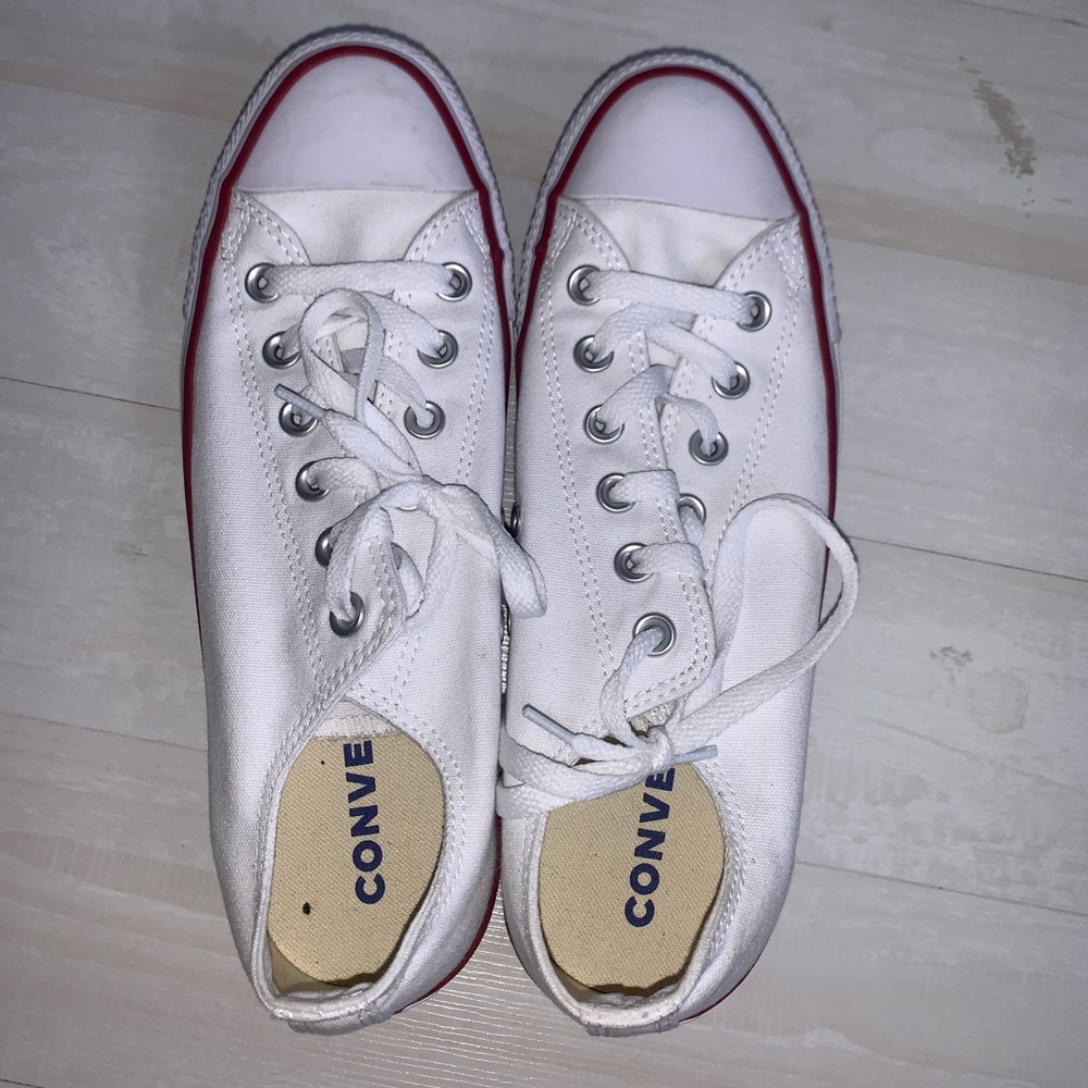white low top converse